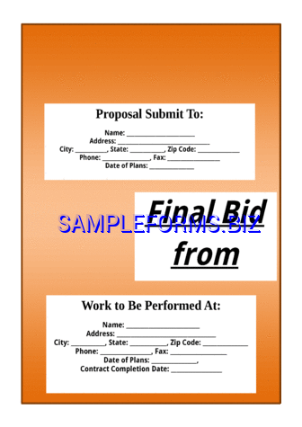 Bid Proposal Template 1 docx pdf free